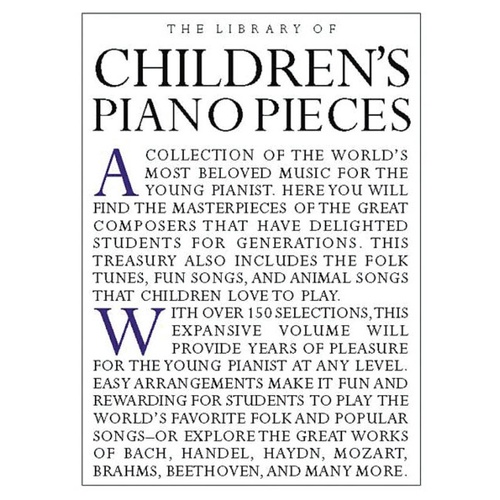 Library Of Childrens Piano Pieces (Spiral Bound Book)