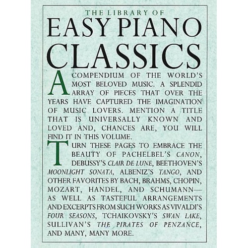 Library Of Easy Piano Classics (Spiral Bound Book)