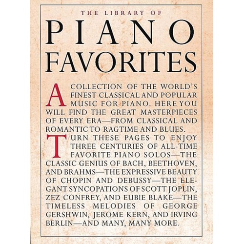Library Of Piano Favourites (Spiral Bound Book)