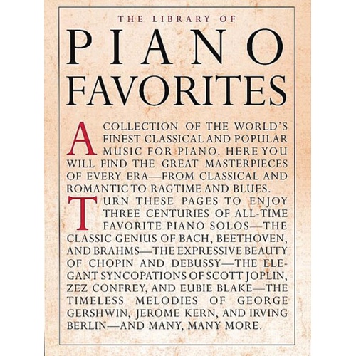 Library Of Piano Favourites (Spiral Bound Book)