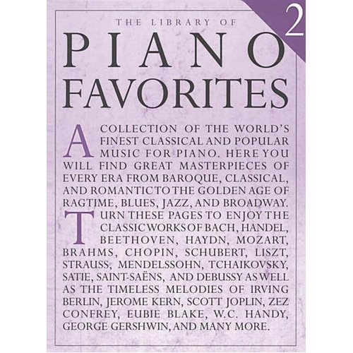 Library Of Piano Favourites Book 2 (Spiral Bound Book)