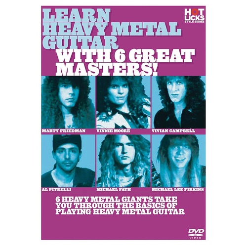 Learn Heavy Metal Guitar With 6 Great Masters DVD (DVD Only)