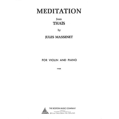 Massenet - Meditation From Thais Violin/Piano (Softcover Book)