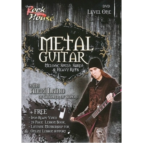Metal Guitar Melodic Speed Shred Riffs Level 1 DVD by Alexi Laiho - Rock House