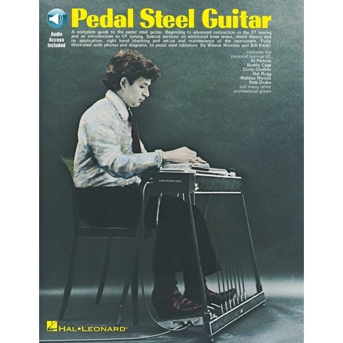 Pedal Steel Guitar Instruction Manual by Hal Leonard - E9 & C6 Tuning, 128 Pages, Guitar TAB, Online Audio Included