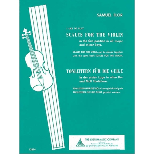 I Like To Play Scales For The Violin (Softcover Book)