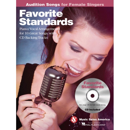 Favorite Standards Audition Songs Female Singers Book/CD