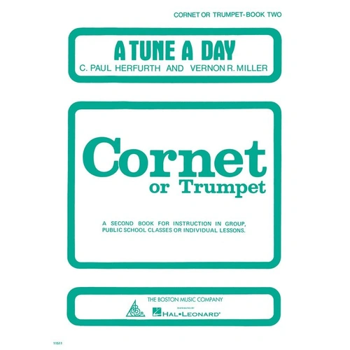 A Tune A Day Trumpet/Cornet Book 2 by C. Paul Herfurth, 44 Pages, Boston Music