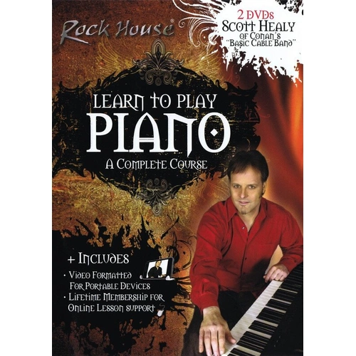 Learn to Play Piano Beginner/Intermediate 2DVD Set by Rock House