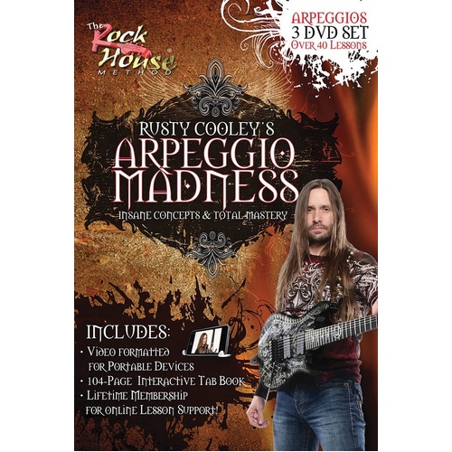 Rusty Cooley Arpeggio Madness 3DVD Set (DVD Only)
