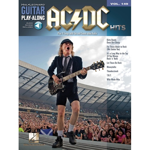 AC/DC Hits Guitar Playalong V149 Book/Online Audio (Softcover Book/Online Audio)