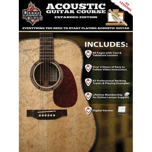 House Of Blues Acoustic Guitar Course Book/Online Media (Softcover Book/Online M