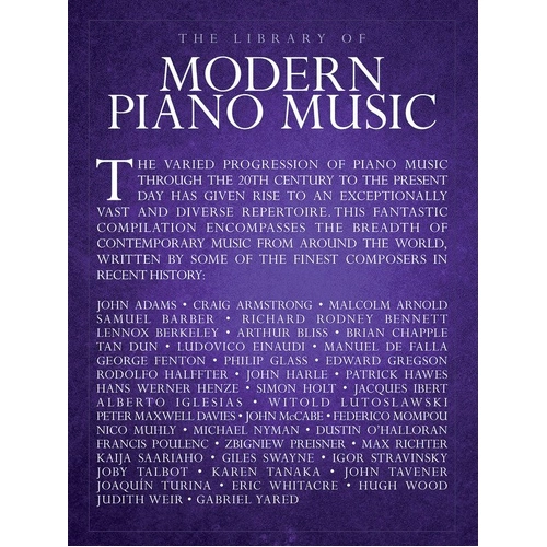 The Library of Modern Piano Music - Piano Solo Collection, 352 Pages, Music Sales America