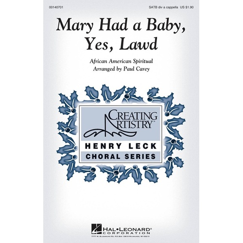 Mary Had A Baby Yes Lawd SATB Divisi A Cappella (Octavo)