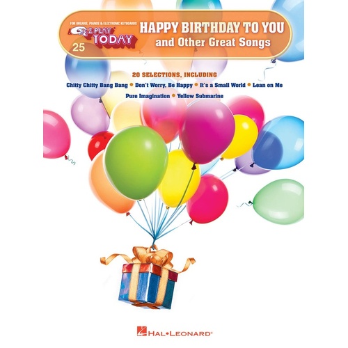 EZ Play 25 Happy Birthday and Other Great Songs (Softcover Book)