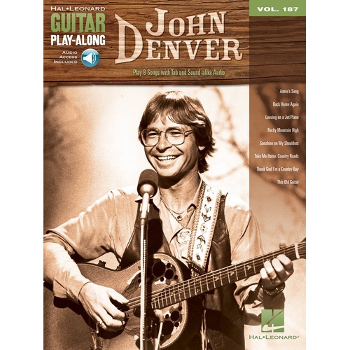 John Denver Guitar Playalong V187 Book/Online Audio (Softcover Book/Online Audio