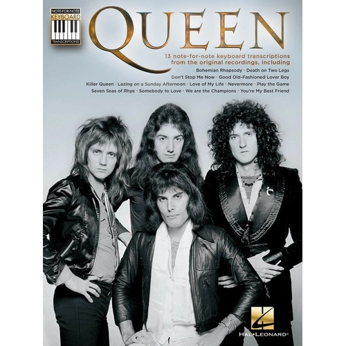 Queen Note-for-Note Keyboard Transcriptions Songbook by Hal Leonard, 112 Pages, Includes 13 Classic Songs