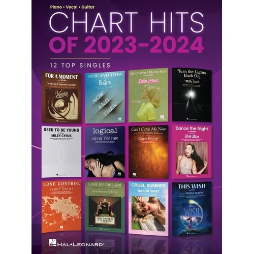 Chart Hits of 2023-2024 Piano, Vocal & Guitar Songbook