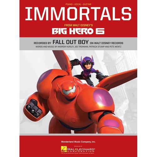 Immortals From Big Hero 6 (Single Music Sheet) (Sheet Music)