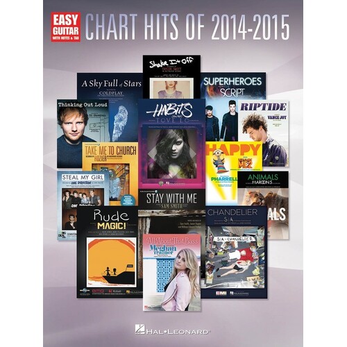Chart Hits Of 2014 - 2015 Easy Guitar Notes Andtab