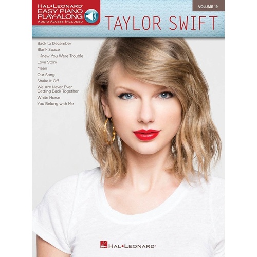 Taylor Swift Easy Piano Play-Along Volume 19 Book with Audio Tracks