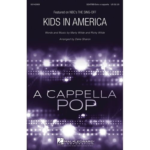 Kids In America SSATBb A Cappella (Octavo)