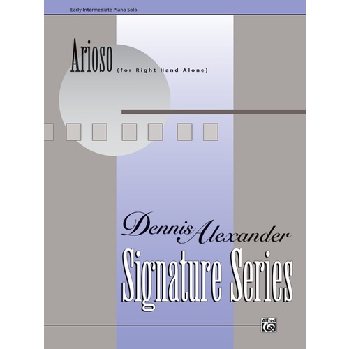 Arioso for Right Hand Alone Piano Sheet Music