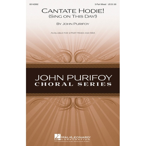 Cantate Hodie! (Sing On This Day!) 3 Part Mixed (Octavo)