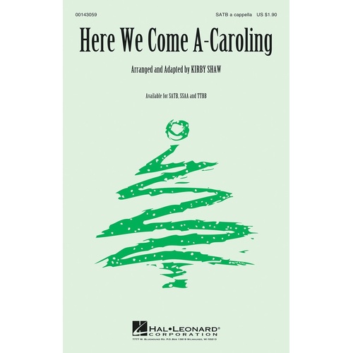 Here We Come A Caroling TTBB A Cappella (Octavo)