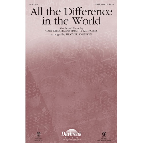 All The Difference In The World ChoirTrax CD (CD Only)