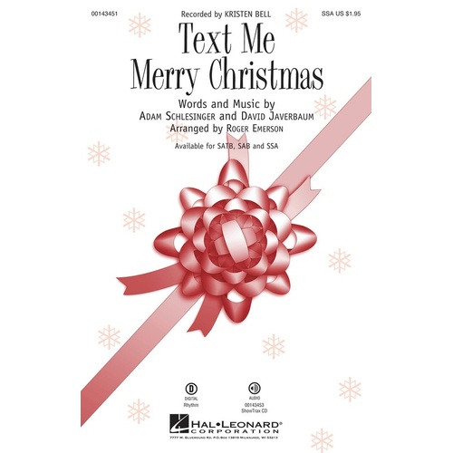 Text Me Merry Christmas SSA (Octavo)