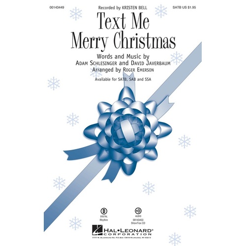 Text Me Merry Christmas ShowTrax CD (CD Only)