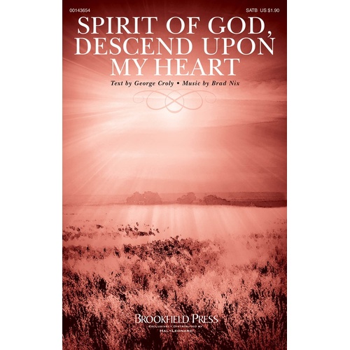 Spirit Of God Descend Upon My Heart SATB (Octavo)