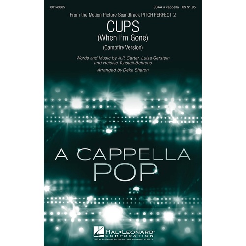 Cups (When Im Gone) SSAA A Cappella (Octavo)