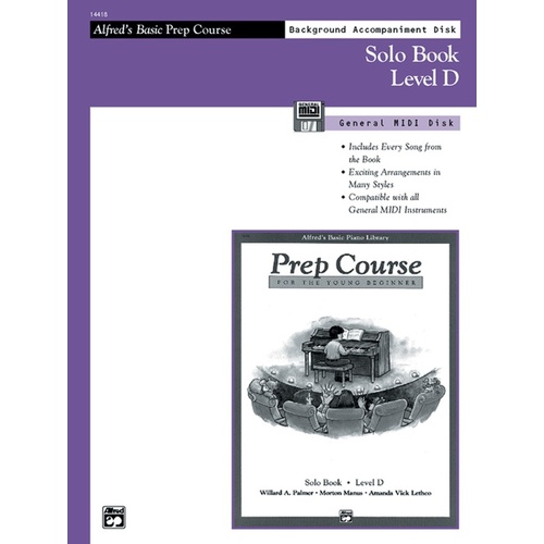 Alfred's Basic Piano Library (ABPL) Prep Course Solo Level D General Midi