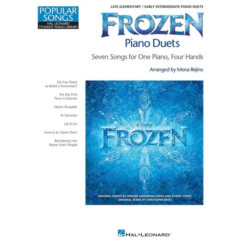 Frozen Piano Duets for Piano - 48 Pages, Seven Duets Including "Let It Go" and "Do You Want to Build a Snowman?"
