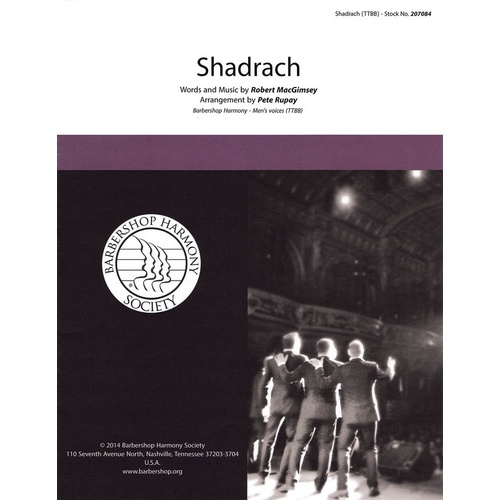 Shadrach TTBB A Cappella (Octavo)