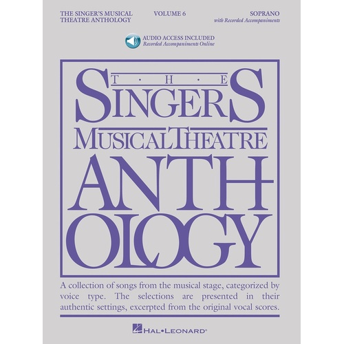 Singers Musical Theatre Anth V6 Sop Book/Online Audio 