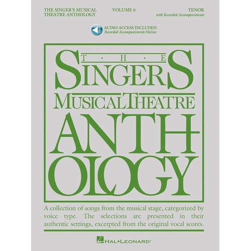 Singer's Musical Theatre Anthology Volume 6 Tenor Songbook by Hal Leonard 272 Pages