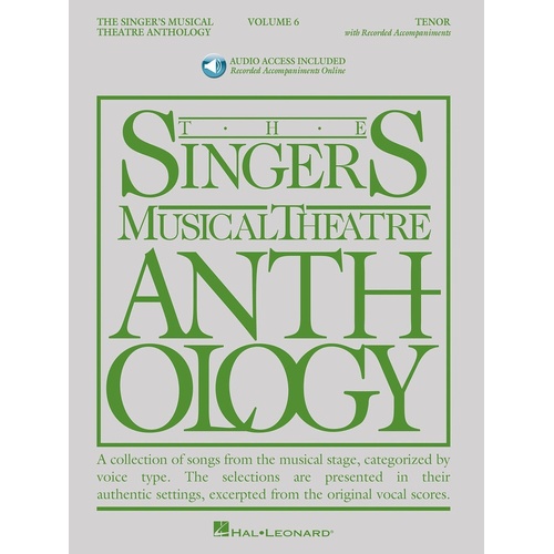 Singers Musical Theatre Anth V6 Tenor Book/Online Audio 