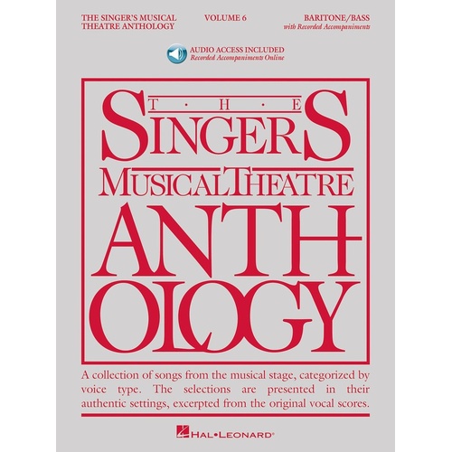 Singers Musical Theatre Anth V6 Bar/Bass Book/Online Audio 