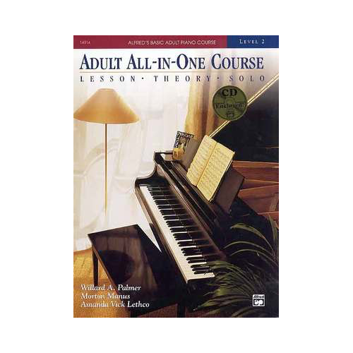 Alfred's Basic Adult All-in-One Course Book 2 with CD - Piano Method by Lethco, Manus, Palmer