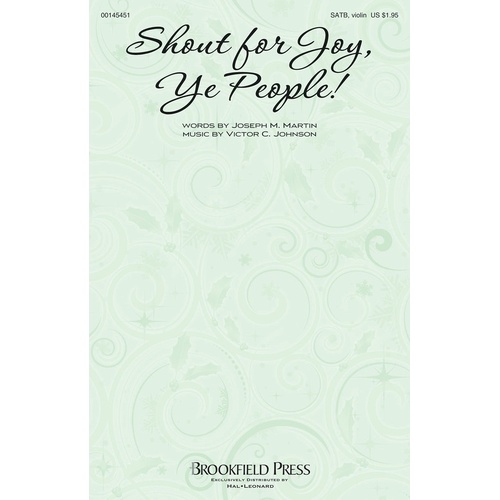 Shout For Joy Ye People! SATB Opt Violin (Octavo)