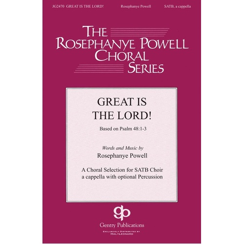 Great Is The Lord SATB Divisi A Cappella (Octavo)