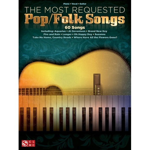 Most Requested Pop/Folk Songs PVG Songbook by Hal Leonard, 258 Pages, Guitar and Piano
