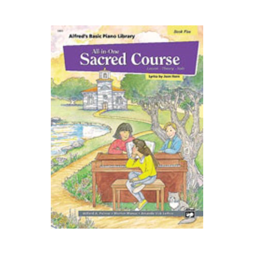 Alfred's Basic All-in-One Sacred Course Book 5 - Lesson, Theory, Solo