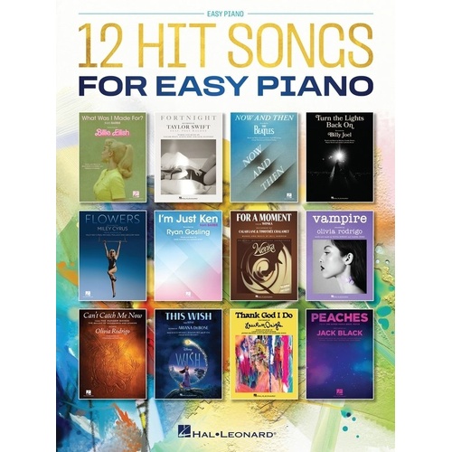 12 Hit Songs for Easy Piano Songbook