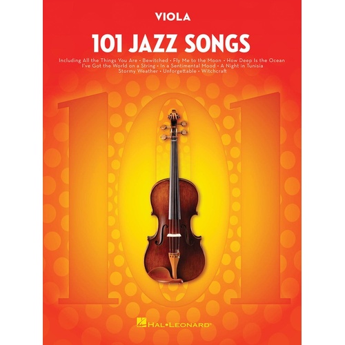 101 Jazz Songs For Viola (Softcover Book)