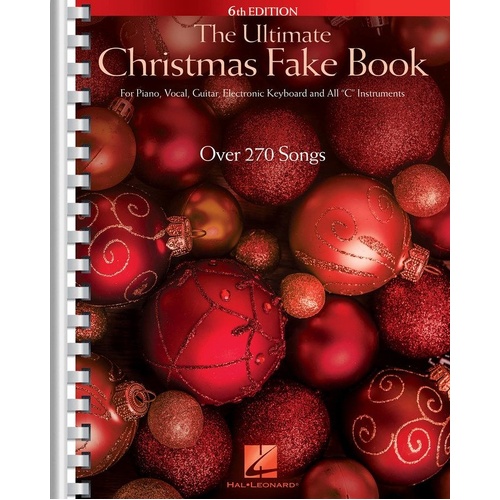 Ultimate Christmas Fake Book 6th Edition by Hal Leonard - Guitar, Keyboard, Piano