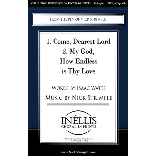 Two Little Pieces On Text By Dr Watts SATB A Cappella (Octavo)